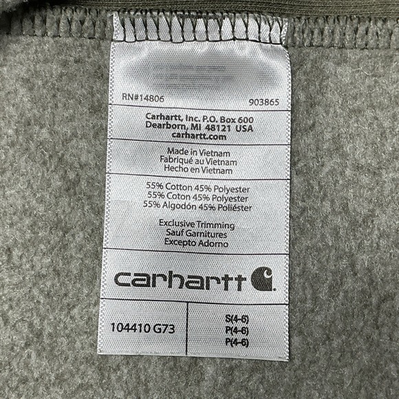 Carhartt Small Pullover Sweater Relaxed Fit Midweight Crewneck Block Women's - Picture 8 of 10